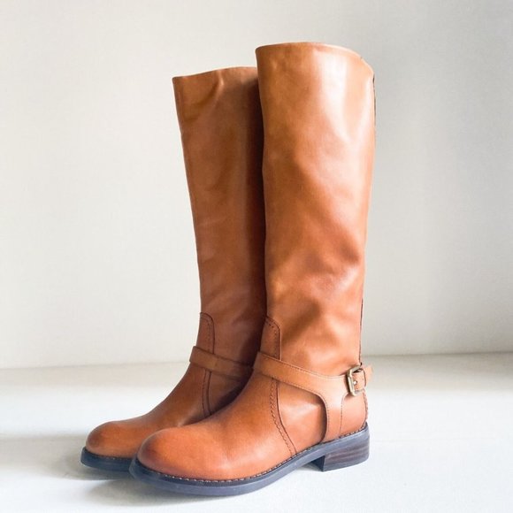 NEW Maxgreat Caramel Brown Knee High Leather Riding Boot 7 - Picture 3 of 11